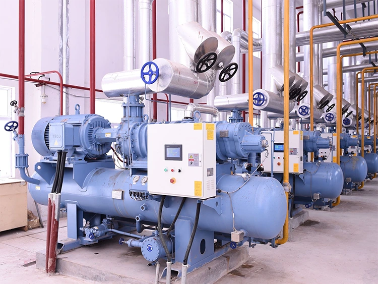 Máy nén lạnh trục vít hai tầng loại mở